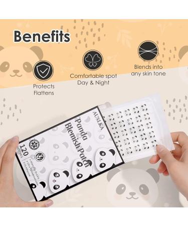 AUSLKA Panda Blemish Patches (120 Patches) - Hydrocolloid Spot Dot - Cute Face Patches - Hydrocolloid Patches Cute - Spot Stickers for Face and Skin 120 count (Pack of 1) - Buy Online on GoSupps.com