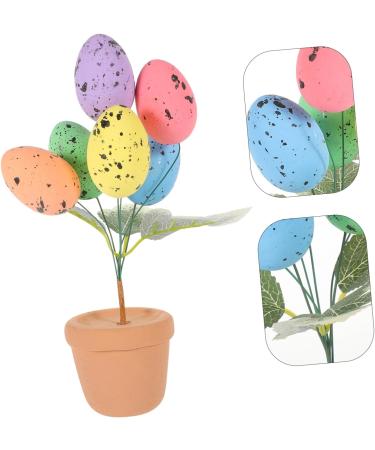 Alipis Easter Eggs Emblems Easter Centerpiece Decoration Egg Bonsai Ornaments Potted Plant Household Picture 2 19.00X7.00X7.00CM - Buy Online on GoSupps.com