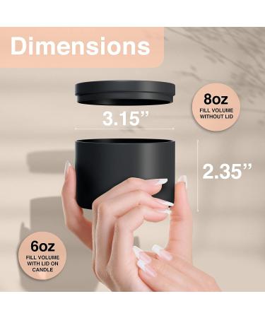 24-Pack 8oz Matte Black Candle Tins - Edgeless Cylinder Design - Bulk Candle Jars - Buy Online on GoSupps.com