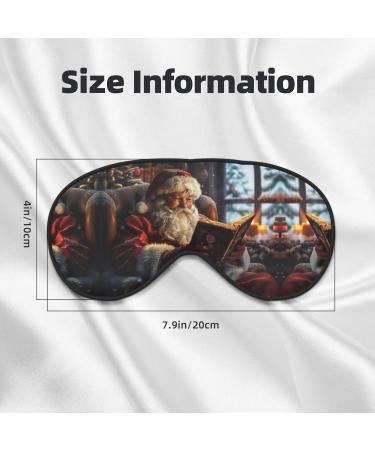 Merry Christmas Print Unisex Eye Mask - Soft Comfortable Light-Blocking Sleeping Mask for Travel & Relaxation - Buy Online on GoSupps.com