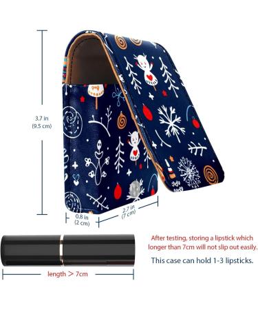 Travel Lipstick Organizer Case | Portable Makeup Bag with Mirror | Christmas Snowflake Design - Buy Online on GoSupps.com
