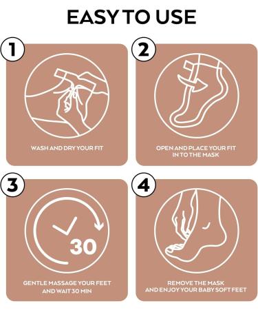 Premium Korean Foot Mask - Intensive Moisturizing Booties for Dry Cracked Feet - 6 Pack Hydrating Socks - Buy Online on GoSupps.com