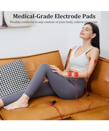 High-Quality TENS Unit Replacement Pads - Reusable 35+ Uses Snap Electrode Pads (16PCS) for Ultimate Pain Relief - Buy Online on GoSupps.com