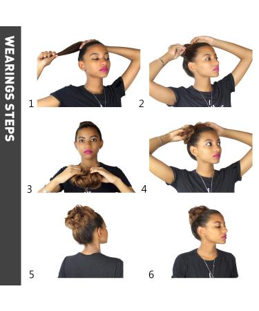 Feshfen 100% Real Hair Hair Tie - Wavy Curly Hair Extensions for Women & Girls | Honeyblond 18# Dark Ginger Blonde - Buy Online on GoSupps.com