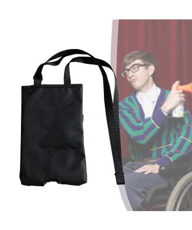Catheter Stabilization Device Adjustable Strap Catheter Bag Covers with Washable and Reusable High Capacity for Travel Wheelchair Bed(1000ml 1500ml 2000ml) Black M (1500ML) M (1500ML) Black