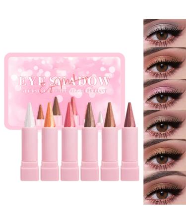 Eye Liner Paillet - 6 Pi ces De Maquillage Pour Le Visage Eye-Liner Longue Tenue Pour Femmes Et Filles Amateurs De Beaut Fans De Cosplay Performers tudiants F te Mariage Spectacle