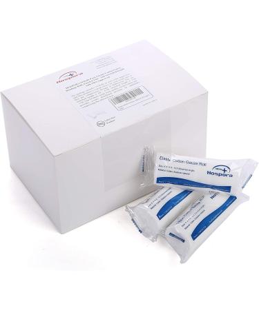 Hospora Medical Elastic Cotton Gauze Roll - 4 x 11-12ft - 24 Pack, for Vet Injuries & Swelling - Buy Online on GoSupps.com