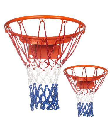 Basketball Nets, Professional Heavy Duty Basketball Nets Replacement All Weather Anti Whip for Indoor and Outdoor, Fits Standard Indoor or Outdoor Rims - 12 Loops Multicolor