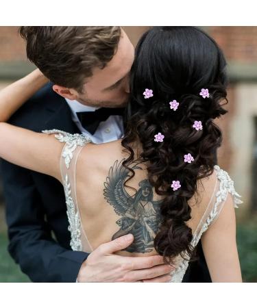 SOVOEY 30pcs Purple Hair Accessories: Mini Flower Hair Clips & Barrettes for Girls & Women - Wedding Decorative Pins - Buy Online on GoSupps.com