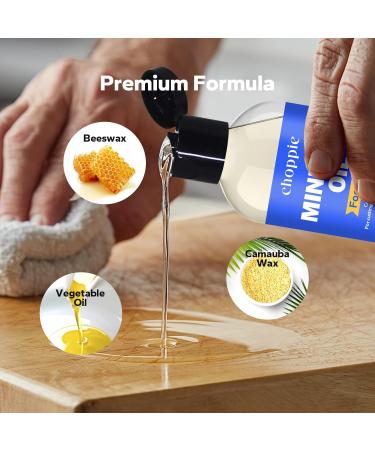 Choppie Food Grade Mineral Oil (10.14 fl. oz) - Best Oil for Cutting Boards & Butcher Blocks | Maintain Wooden & Bamboo Surfaces Prevent Drying & Cracking - Buy Online on GoSupps.com