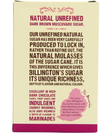 Billington's Dark Muscovado Natural Unrefined Cane Sugar 500g x 10 Unrefined Cane Sugar 10 - Buy Online on GoSupps.com