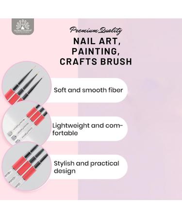 Global Fashion Multipurpose Brush Set - Nail Art Painting & Crafts - 3 Sizes | International Shipping Available - Buy Online on GoSupps.com