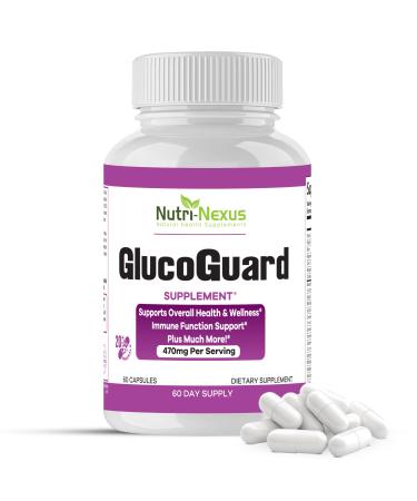 NUTRI-NEXUS GlucoGuard Immune Support & Wellness Supplement 60 Capsules 470mg 60 Day Supply