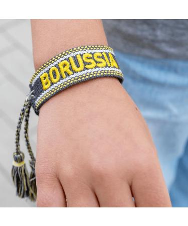 Shop BVB Fabric Bracelet - Adjustable Size 1.8cm Wide - Premium Polyester | International Shipping - Buy Online on GoSupps.com
