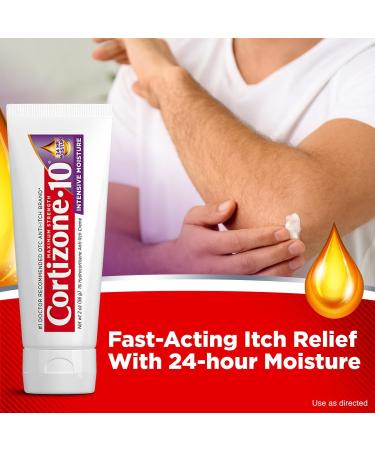 Cortizone 10 Maximum Strength Intensive Moisture Anti-Itch Cream 1% Hydrocortisone - 2 oz. - Buy Online on GoSupps.com