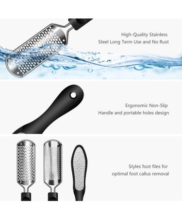 ERGOfoot 3 PCS Professional Foot Rasp Set for Wet/Dry Feet - Callus Remover & Pedicure Tool with Surgical Grade Stainless Steel File - Buy Online on GoSupps.com