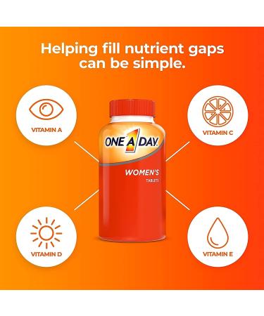 ONE A DAY Women's Complete Daily Multivitamin with Vitamins A, B, C, D, and E, Calcium, Magnesium - 200 Count - Immune Health Support - Buy Online on GoSupps.com