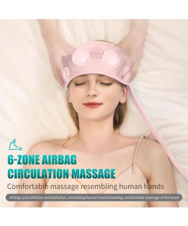 Buy Head Massager - Scalp Relief for Headaches Stress & Fatigue | Hot Compress & Airbag Kneading | Large Pink - Buy Online on GoSupps.com