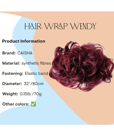 CAISHA XXL Voluminous Curly Messy Bun Red Mix Hairpiece Updo | Bridal Hairstyle HW28 Red Mix - Buy Online on GoSupps.com