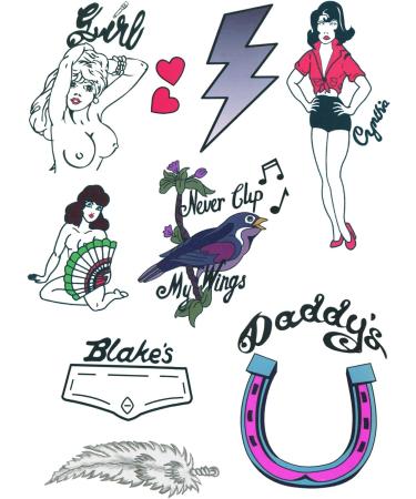 Amy Winehouse Temporary Tattoo Set - Skin Safe | Halloween Costume Accessory - Buy Online on GoSupps.com