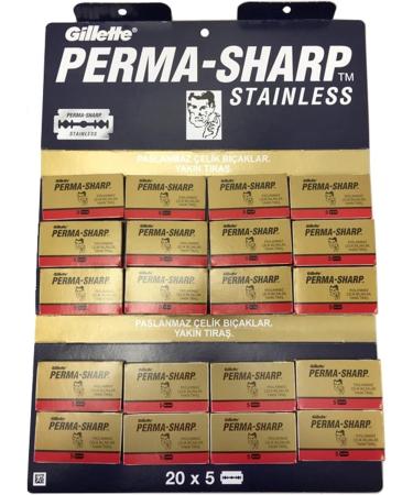 Perma-Sharp Super Double Edge Razor Blades (100 Blades) - Buy Online on GoSupps.com