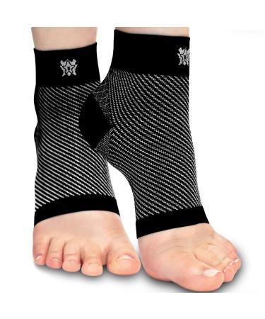 Bitly Plantar Fasciitis Compression Socks for Women & Men - Best Ankle Compression Sleeve, Nano Brace for Everyday Use - Provides Arch Support & Heel Pain Relief (Black, Medium) Medium Black 1