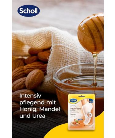 Scholl EC Intensive Nourishing Foot Mask Honey & Almond Moisturizing Care 6 Pairs of Disposable Socks (170ml) - International Shipping Available - Buy Online on GoSupps.com
