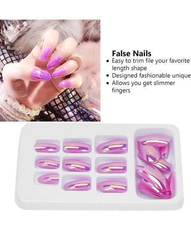 Fake Nails Coffin Nails ABS Lifelike Appearance Widely Use Easy Trim for Masked Ball for Halloween for Party for DIY for Wedding for Nail Salon(LG07) - Buy Online on GoSupps.com