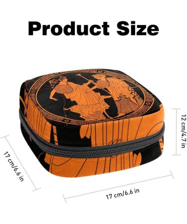 Greek Mythological Action Painting | Apollo & Artemis Storage Pouch for Women Teen Girls - Menstrual Cup Holder - Buy Online on GoSupps.com