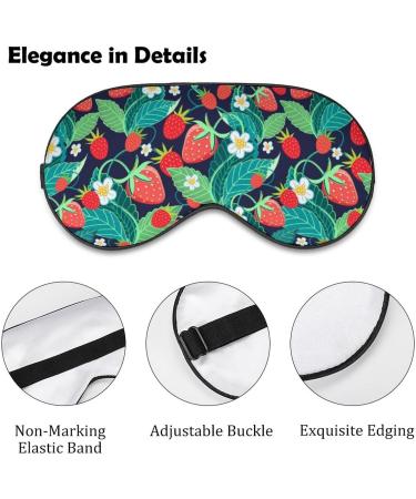 Shop Bright Strawberries & Berries Sleep Mask for Women | Adjustable Eye Shades with Elastic Strap - Perfect for Restful Sleep - Buy Online on GoSupps.com