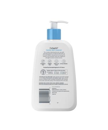 Cetaphil Face Wash Hydrating Gentle Skin Cleanser for Dry to Normal Sensitive Skin 8 oz Pack of 3 Fragrance Free Soap Free and Non-Foaming - Buy Online on GoSupps.com