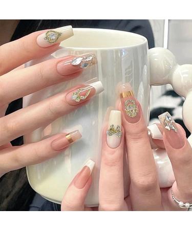 3D Nail Charms: 23 Pcs Shiny Rhinestones Gems Butterfly Heart Bow Dangle Gold Metal Nail Jewelry - Luxury Nail Art Decoration for DIY Nail Design - Buy Online on GoSupps.com
