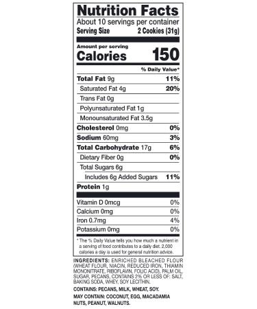 Happy Belly Pecan Shortbread 11.3 Ounce - Delicious Amazon Brand Snack - Buy Online on GoSupps.com