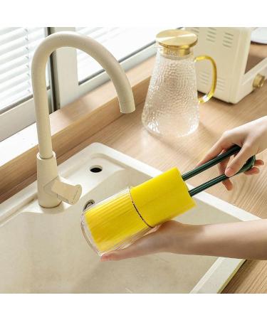 Cup Cleaner Brush Water Absorbing Sponge Bottle Brush Soft and Flexible Sponge for Thorough Cleaner Bottle Sponge Brush - Buy Online on GoSupps.com