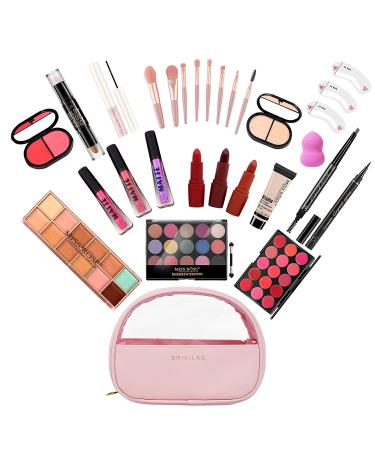 MISS ROSE M All In One Makeup Kit - Multipurpose Women's Full Makeup Set for Beginners and Professionals - Easy to Carry (Pink) - Buy Online on GoSupps.com