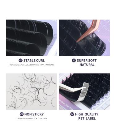 Professional 16 Rows Classic Eyelash Extensions - Matt Black Individual Eyelashes for Salon Use (8-15mm Mix 0.10 D) - 1 Pack - Buy Online on GoSupps.com