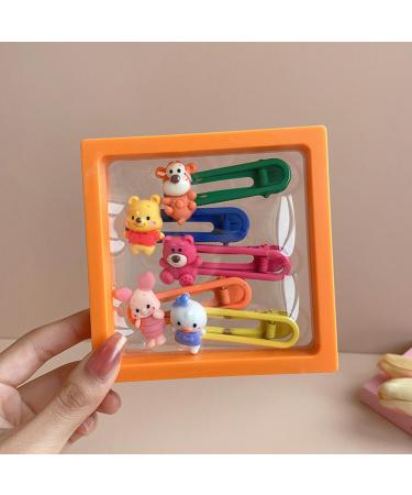 Girl's Bangs Broken Hair Finishing Hairpin Children's Forehead Clip Baby Cartoon Barrettes Little Girl's Back Headwear 9979 M Pink pig hair clip 5