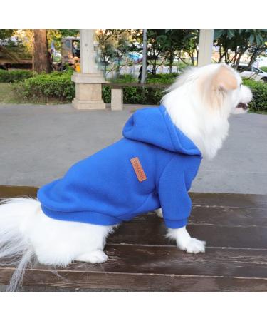 Buy Hualisiji Dogs Hoodie & Fleece Sweater - Warm Light & Soft Chihuahua Sweatshirt in Dark Blue (M) - Perfect for International Shipping! - Buy Online on GoSupps.com