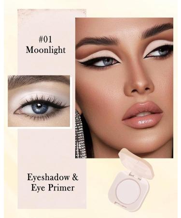Buy Moonlight 01# Single Matte Eyeshadow - Ultra-Fine High Pigment Off White Nude Palette for Long-Lasting Korean Eye Makeup - Buy Online on GoSupps.com