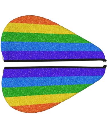 Colorful Glitter Rainbow Microfiber Hair Towel Wrap - Soft Super Absorbent Quick Dry Hair Cap for Long Curly & Thick Hair - Buy Online on GoSupps.com