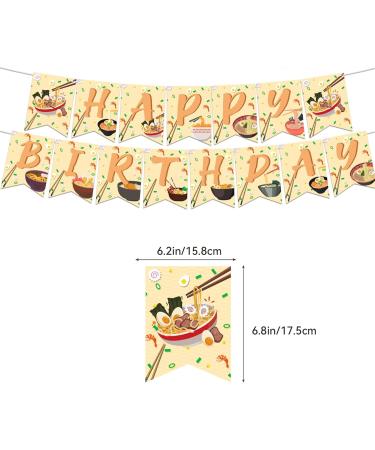 Ramen Noodles Party Decorations Japanese Birthday Decorations Including Ramen Birthday Banner Cake Topper Cupcake Toppers Balloons Spirals for Ramen Birthday Decorations - Buy Online on GoSupps.com