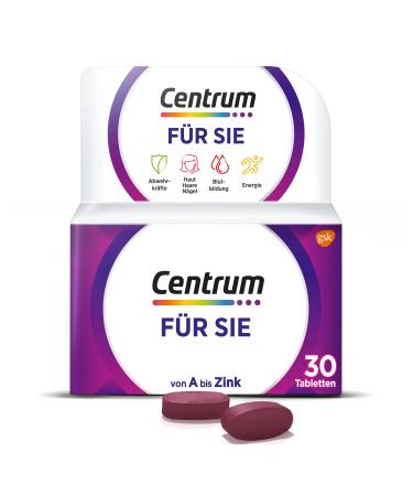 Centrum for you 30 hours - high -quality nutritional supplements especially for women for daily complete care with micronutrients 30 pieces (1 Pack) - Buy Online on GoSupps.com