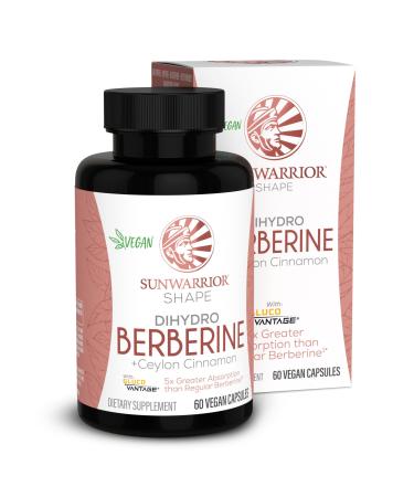 Sunwarrior Berberine Supplement Ceylon Cinnamon DihydroBerberine Capsules 60 Count Bottle 30 Servings