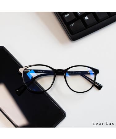 Shop Cvantus Blue Light Glasses for Men & Women - Round Design Glare-Free Medium Size - Blue-Light Brille Soec 101 C1 - Buy Online on GoSupps.com