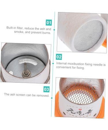 Beaupretty Moxibustion Box - Portable Moxa Burner & Cupping Massage Device | 8.5x5.3cm White - Buy Online on GoSupps.com