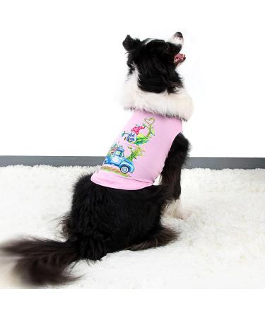 Buy Soft & Breathable Dog Shirts for Spring/Summer | 2-Pack (M) Pink & Blue - Stylish Dog Clothing - Buy Online on GoSupps.com