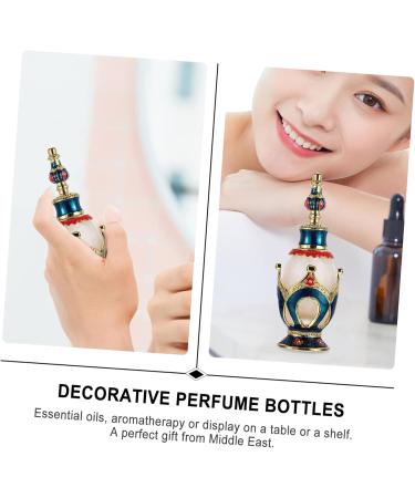 Healeved Perfume Bottle Essence Bottle Essential Oil Bottle Glass Bottle Vintage Decor Perfumes for Women Arabic Car Decor Travel Spray Arabic Perfume Retro Perfume Mini Bottled 3.5x3.5cm Blue - Buy Online on GoSupps.com