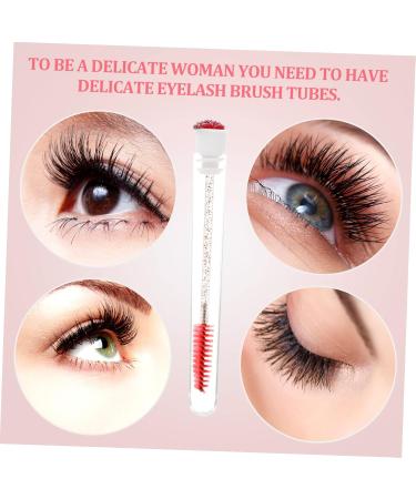 Housoutil 10pcs Diamond Mascara Brush Eye Liner Tube Lash Spoolie Lash Cleansing Eyelash Cream 11.3x1.1cm Red - Buy Online on GoSupps.com
