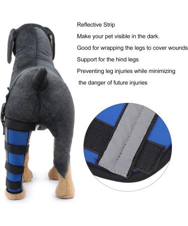 Dog Right Rear Leg Hock Brace - Neoprene Material Prevents Injuries Provides Stability with Support Strip Reflective Strip for Dogs (S) - Buy Online on GoSupps.com