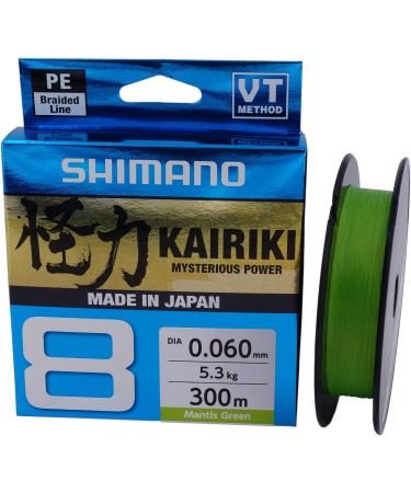 Shimano Kairiki 8 Braided Fishing Line 300m - Mantis Green 0.06mm 5.3kg | International Shipping Available - Buy Online on GoSupps.com